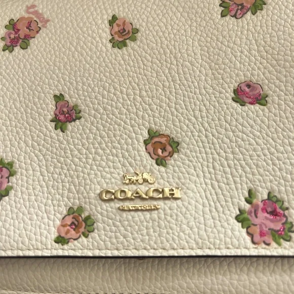 Coach Cream Floral Mini Crossbody Bag - Picture 4 of 14